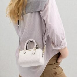 Sac À Bandoulière Coach Satchel Mini Rowan Blanc S