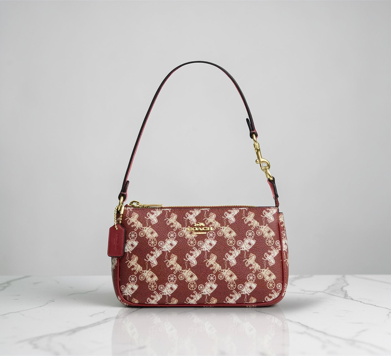 Sac À Bandoulière Coach Nolita 19 Rouge Cheval Et Calèche S