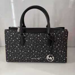 Sac À Bandoulière Michael Kors Arden Black Gold Étoilé M