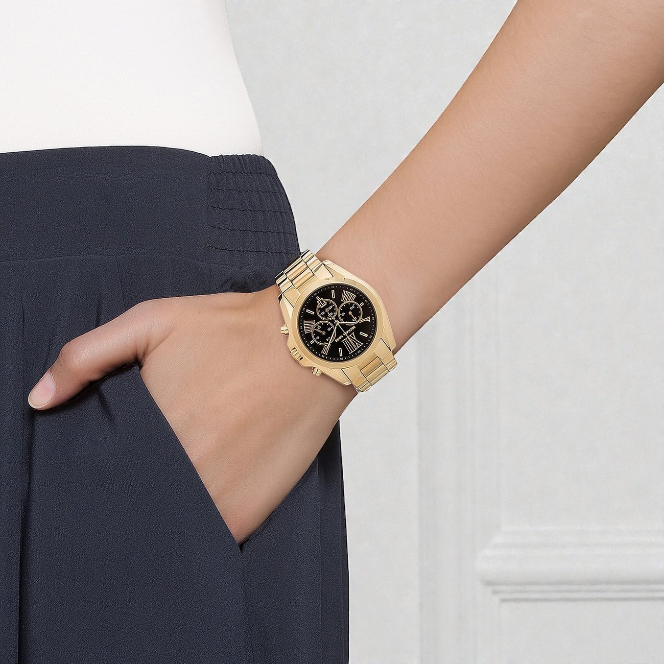 Montre Michael Kors pour Mixte Bradshaw Or et cadran noir – Image 8
