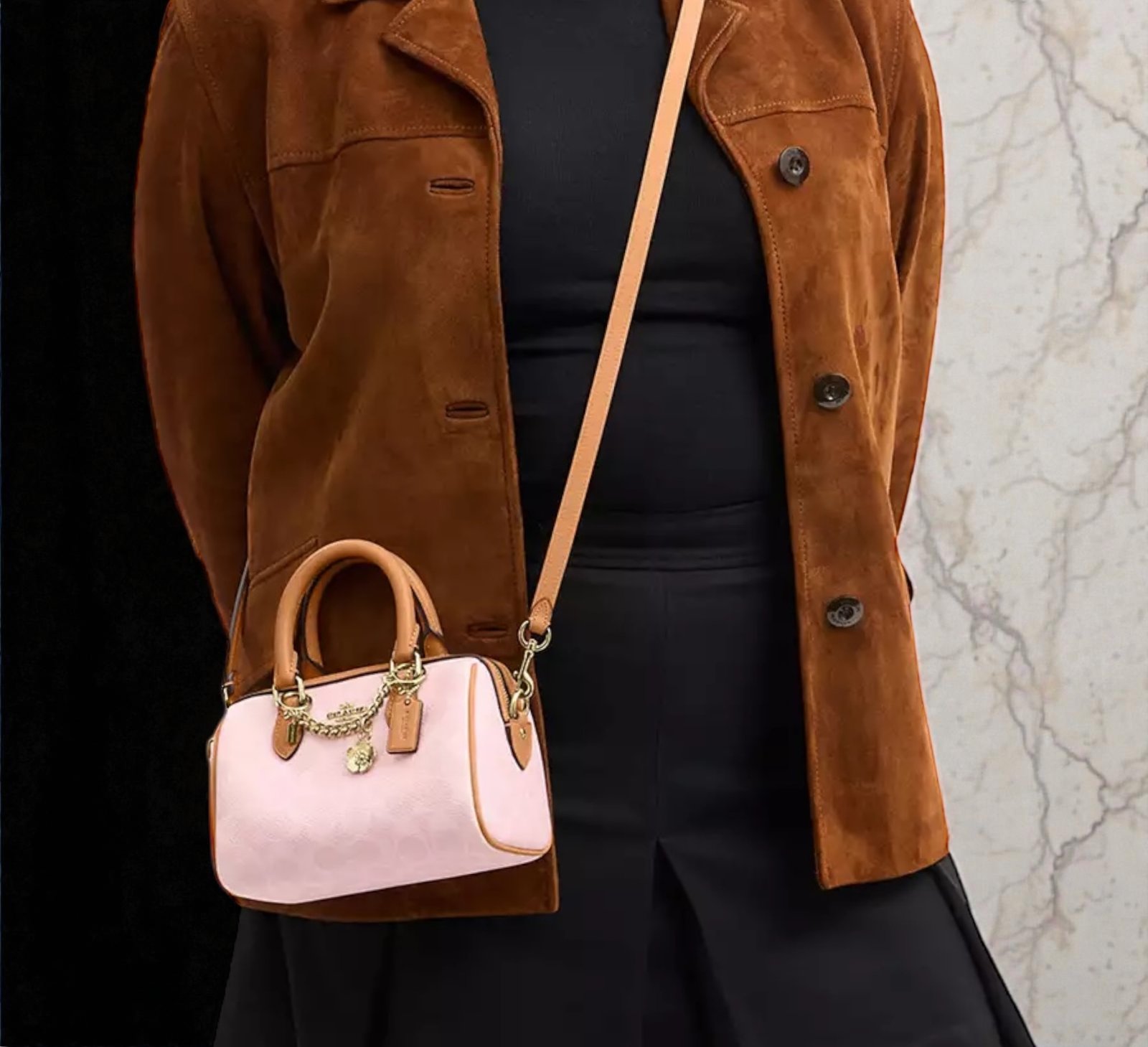 Sac À Bandoulière Coach Mini Rowan Pink S – Image 2