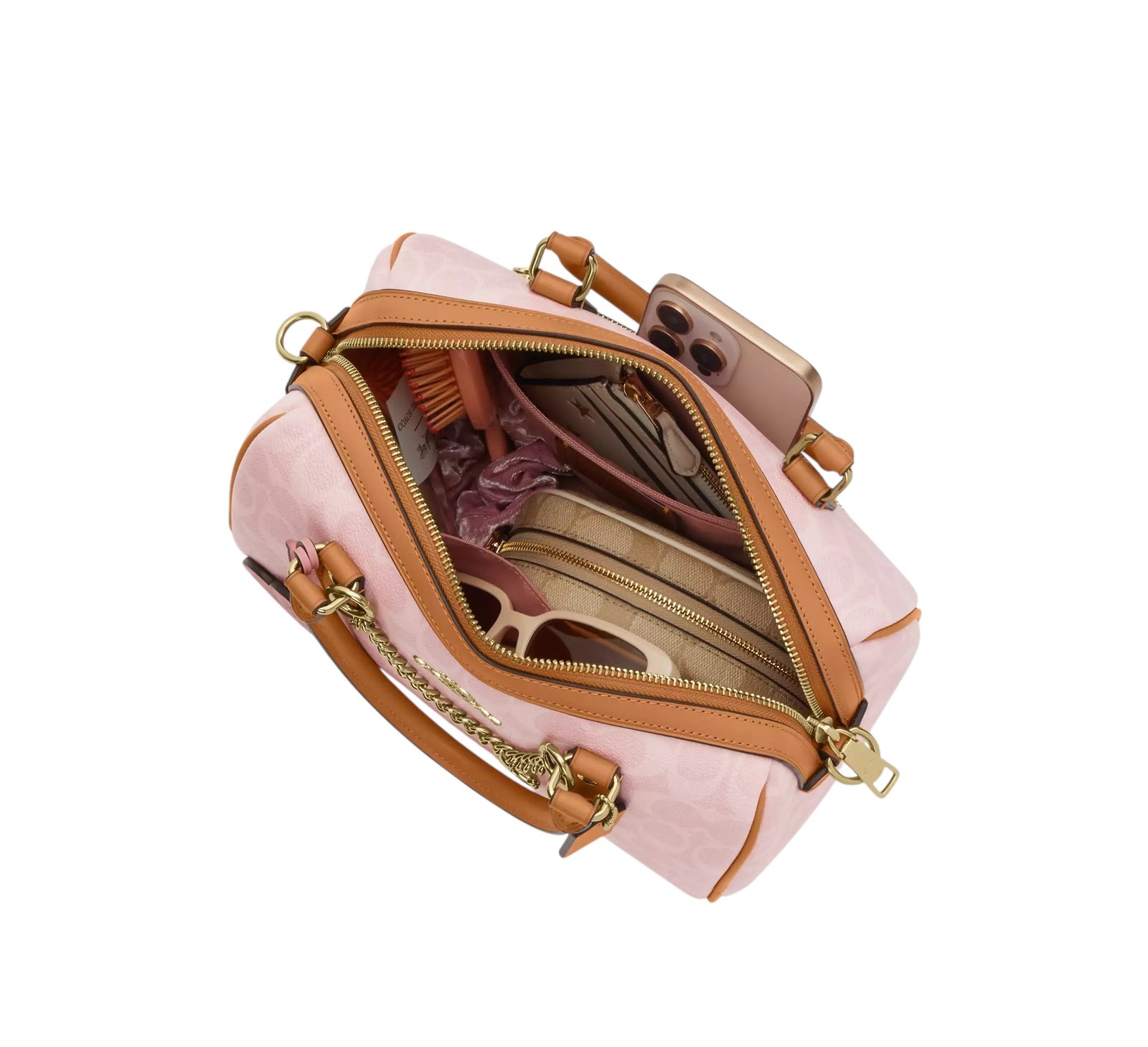 Sac À Bandoulière Coach Rowan Pink M – Image 3