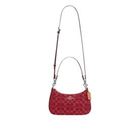 Sac À Bandoulière Coach Teri en Denim Rouge M