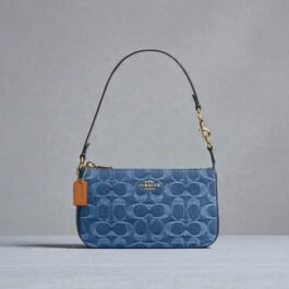 Sac À Bandoulière Coach Nolita 19 en Denim Bleu S