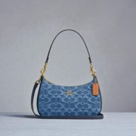 Sac À Bandoulière Coach Teri en Denim Bleu M