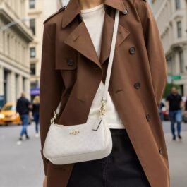 Sac À Bandoulière Coach Teri en Toile Blanc M