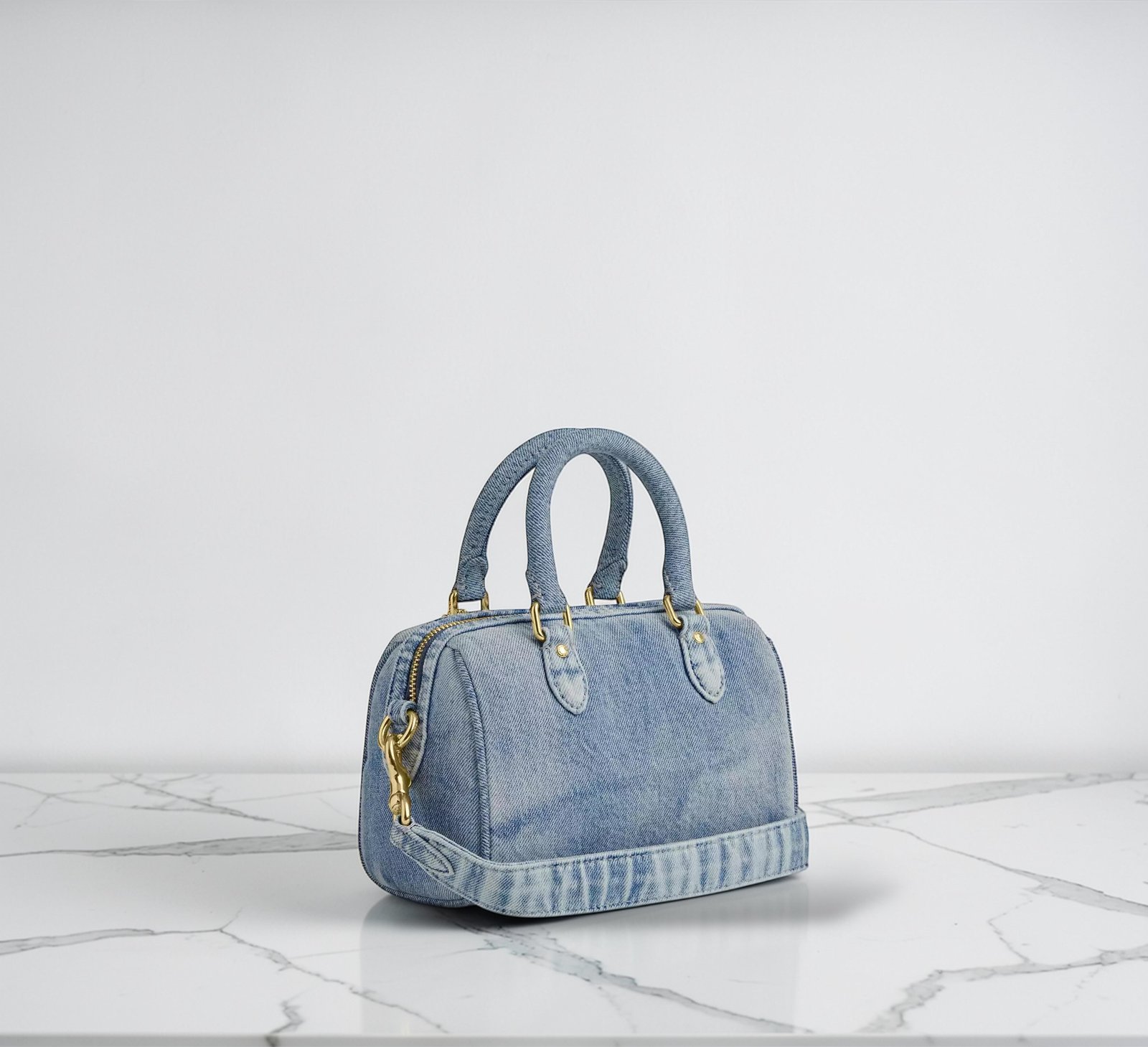 Sac À Bandoulière Coach Mini Rowan En Denim S – Image 5