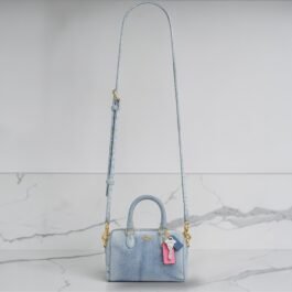 Sac À Bandoulière Coach Mini Rowan En Denim S