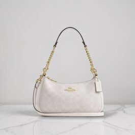 Sac À Bandoulière Coach Teri en Toile Blanc M