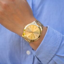 Montre Michael Kors Slim Runway Mixte Doré