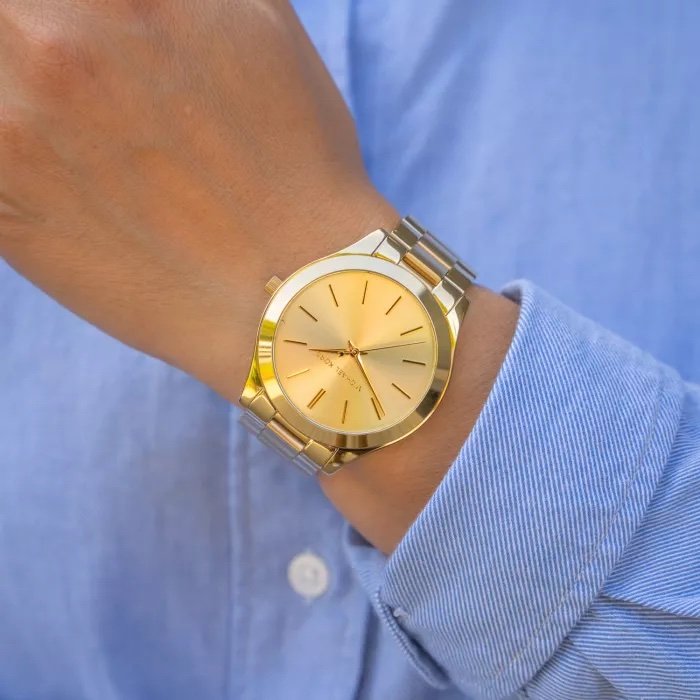 Montre Michael Kors Slim Runway Mixte Doré – Image 2