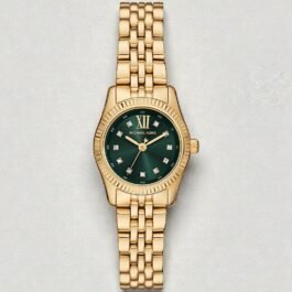 Montre Michael Kors Lexington pour Femme Doré Fond Vert