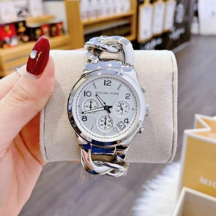 Montre Michael Kors Femme Argenté en Acier Inoxydable avec Chronomètre – Image 2