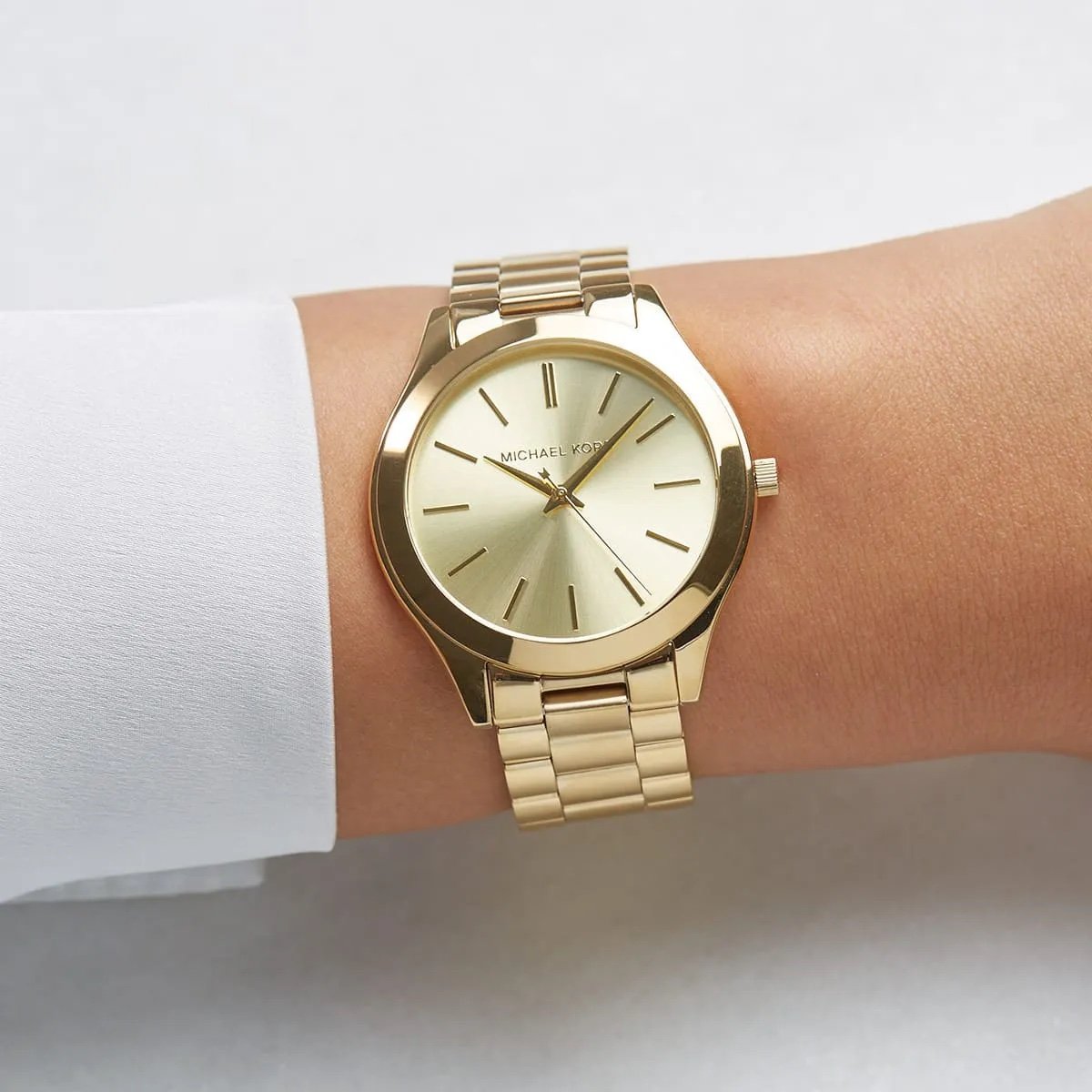 Montre Michael Kors Slim Runway Mixte Doré – Image 6