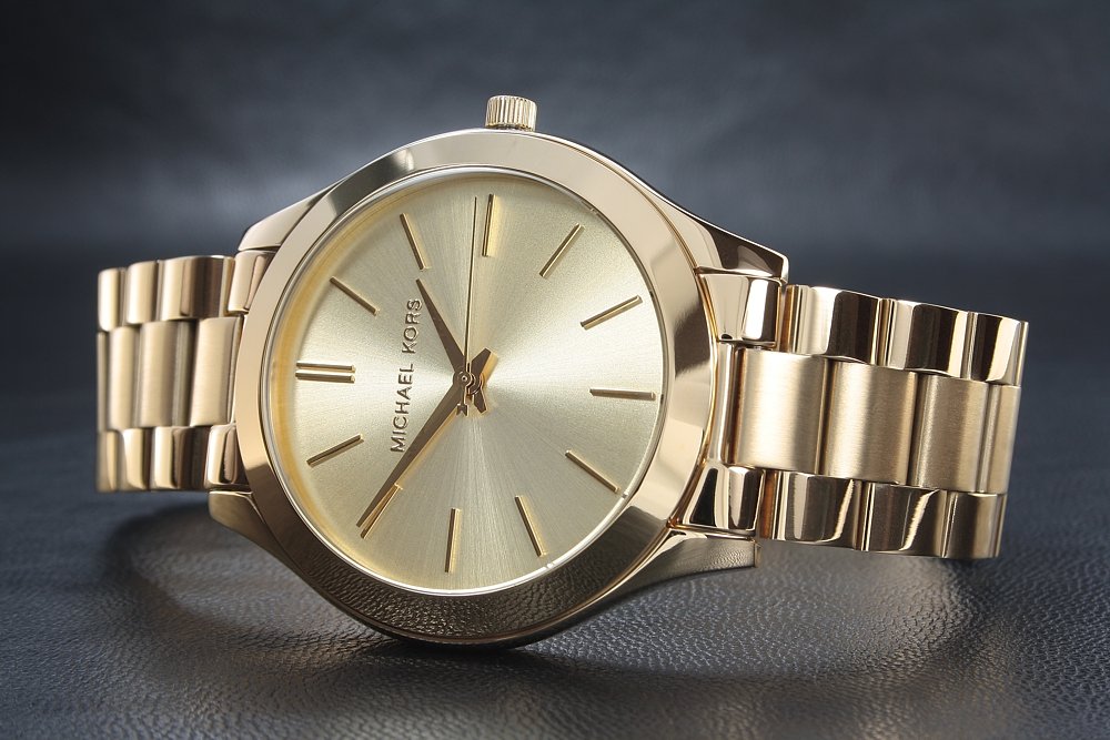 Montre Michael Kors Slim Runway Mixte Doré – Image 5