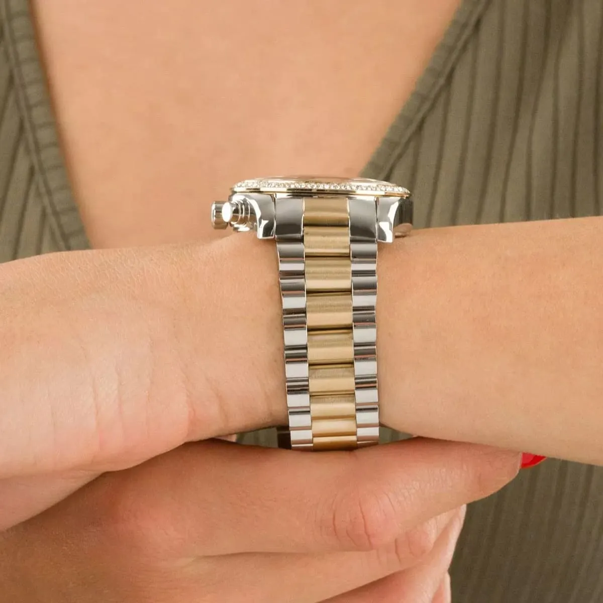 Montre Michael Kors Lexington pour Femme Or Strass – Image 5