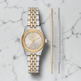 Montre Michael Kors En Coffret pour Femme Or Lexington + Bracelet