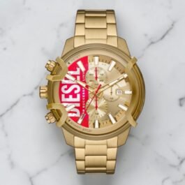 Montre Diesel Griffed Red Pour Homme Gold