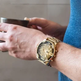 Montre Diesel Mr. Daddy Slim Gold Pour Homme NEW