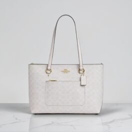 Sac À Cabas Coach Gare En Denim White XL