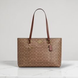 Sac À Cabas Coach Gare En Denim Brown C XL