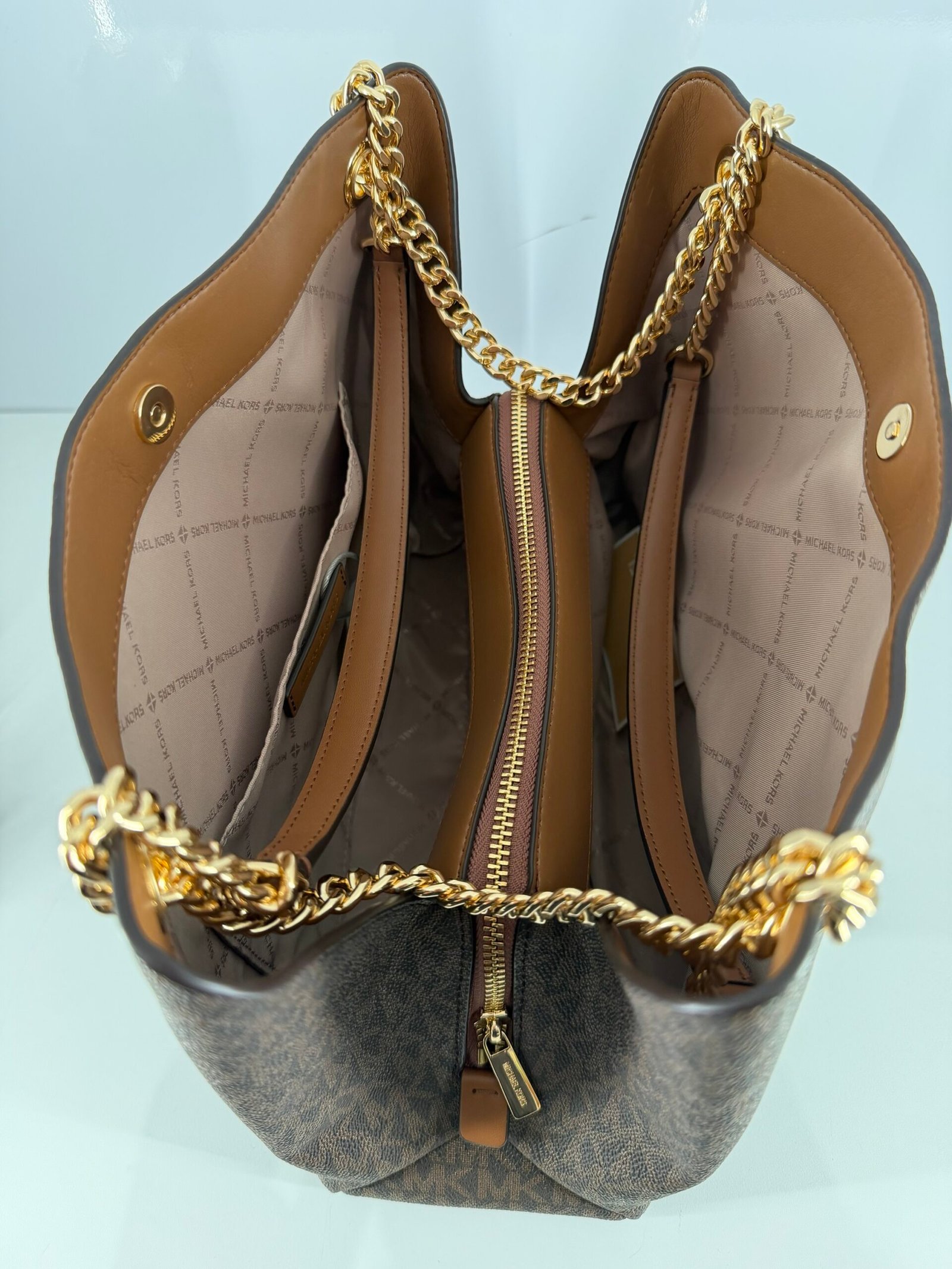 Sac à Bandoulière Michael Kors Christina Marron L – Image 3