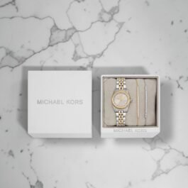 Montre Michael Kors En Coffret pour Femme Or Lexington + Bracelet