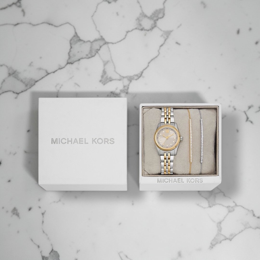 Montre Michael Kors En Coffret pour Femme Or Lexington + Bracelet – Image 2