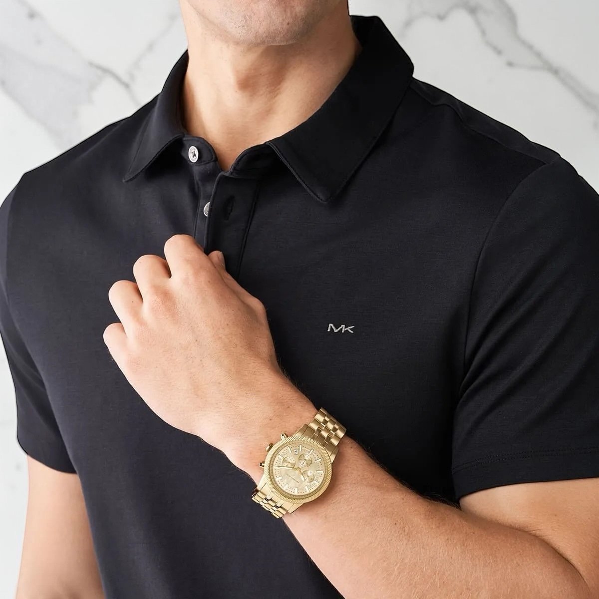 Montre Michael Kors Hutton pour Homme Doré – Image 3