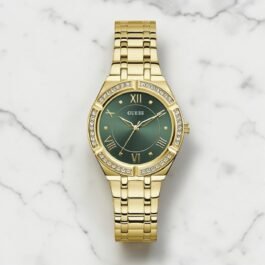 Montre Guess Cosmo pour Femme Or cadran vert