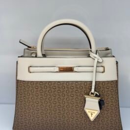 Sac À Bandoulière Guess Renita Satchel Blanc-Brown