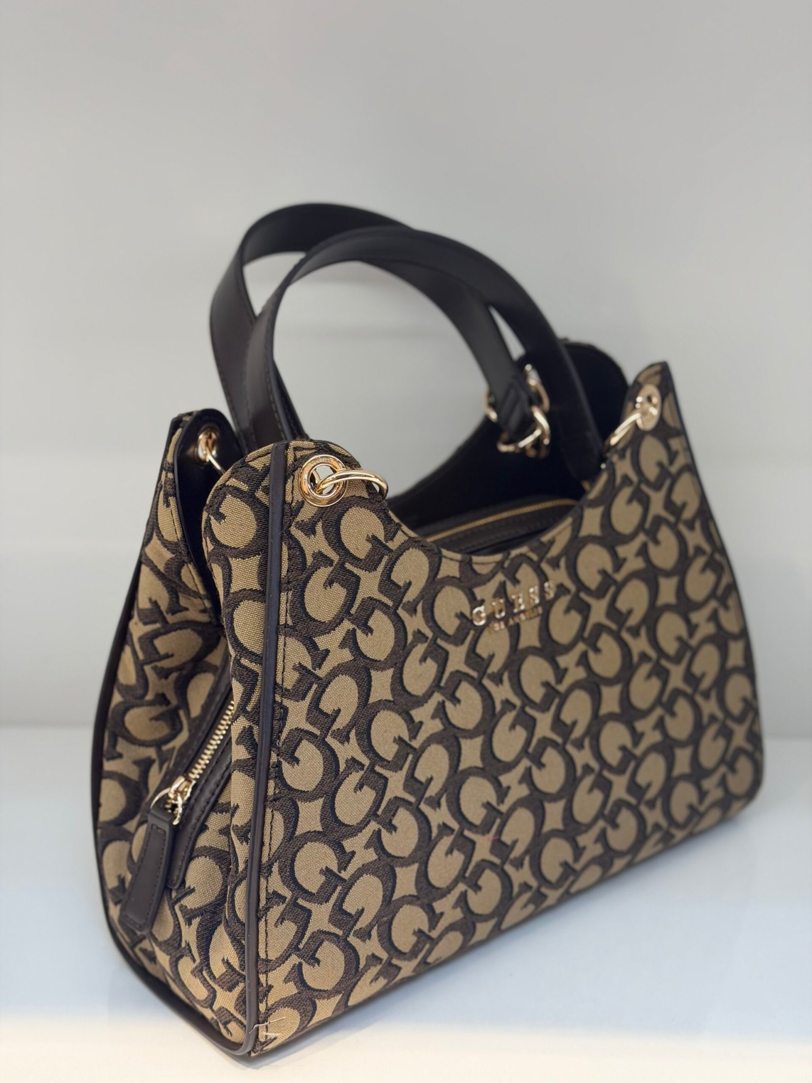 Sac À Main Guess Satchel HAY Brown L – Image 2