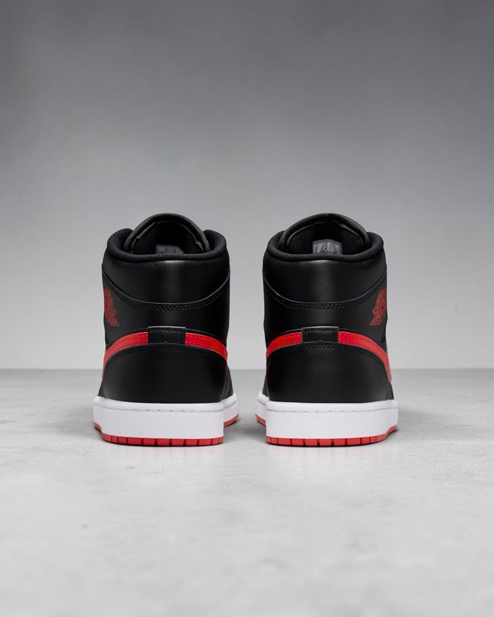 Air Jordan 1 Mid Black University Red – Image 6