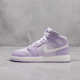 Air Jordan 1 Mid Gs Barely Purple