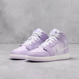 Air Jordan 1 Mid Gs Barely Purple