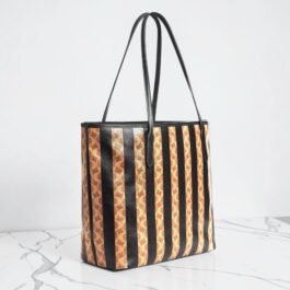 Sac À Cabas Coach City Avec Rayures Brown XL