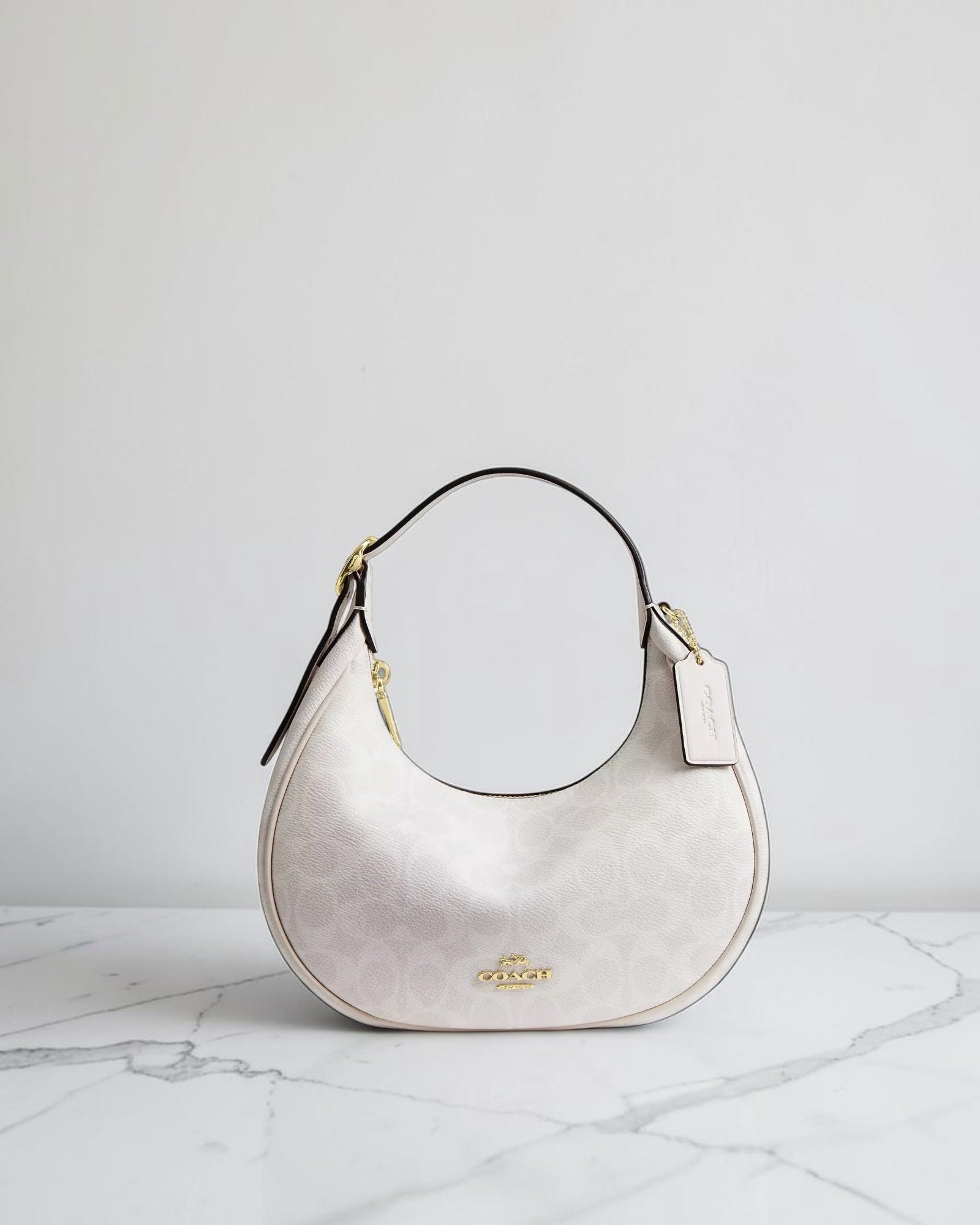 Sac À Bandoulière Coach Emily En Toile White