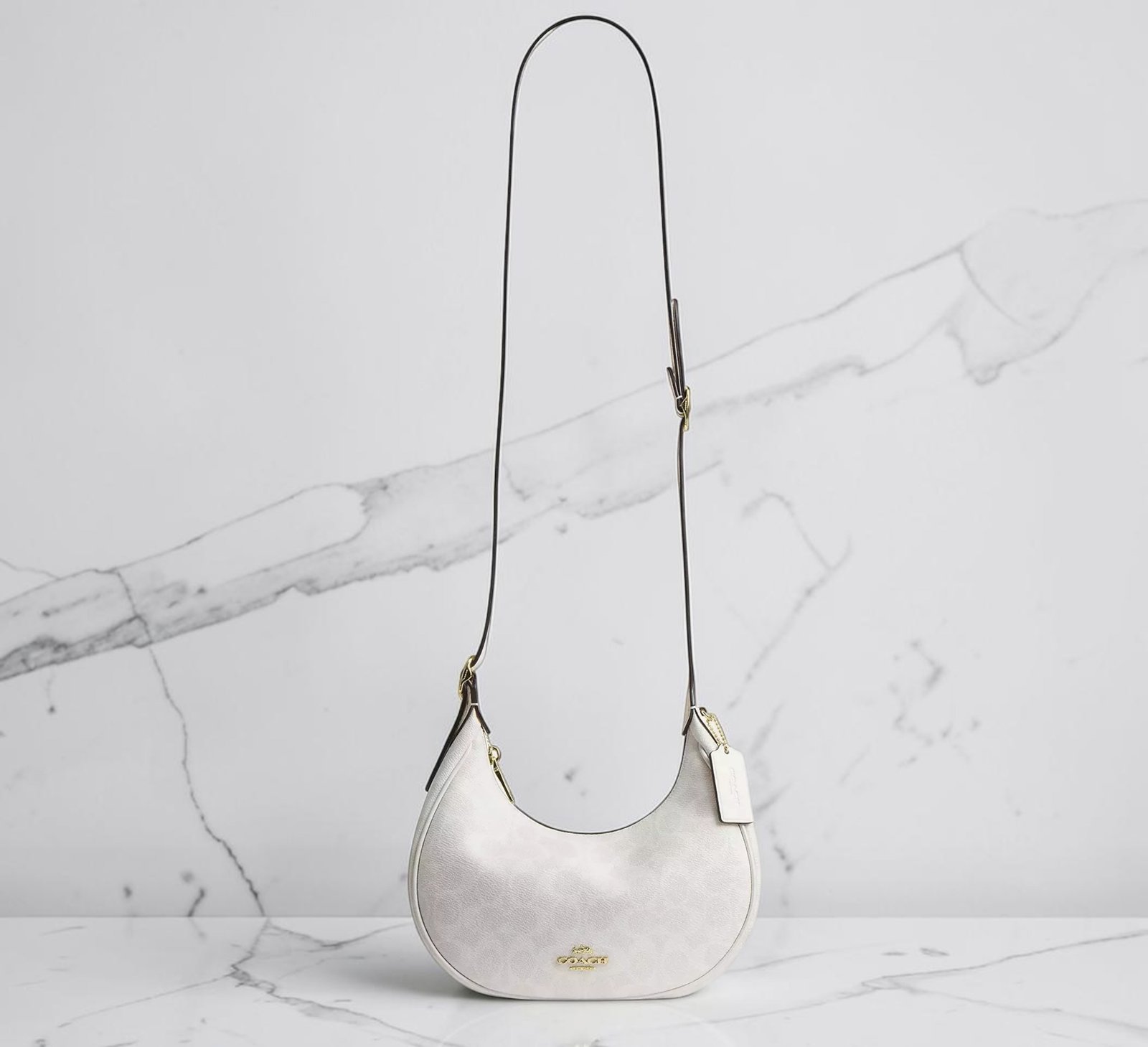 Sac À Bandoulière Coach Emily En Toile White – Image 3