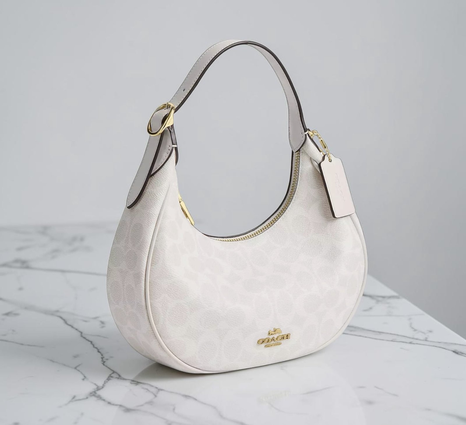 Sac À Bandoulière Coach Emily En Toile White – Image 2