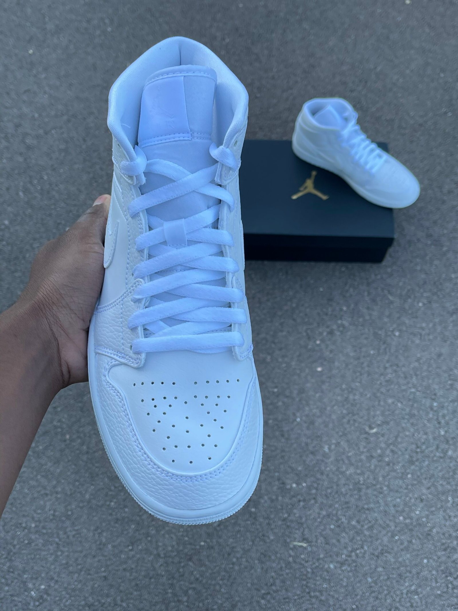 Air Jordan 1 Mid Full White – Image 6