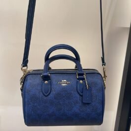 Sac À Bandoulière Coach Satchel Mini Rowan Bleu Marine S