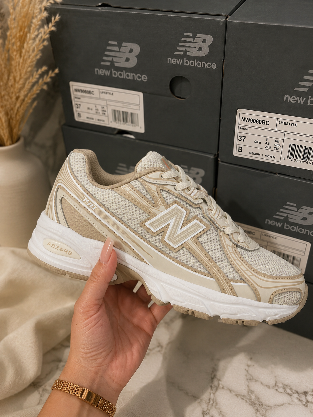 New Balance 740 Timberwolf Beige Ado – Image 4