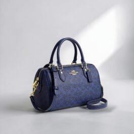 Sac À Bandoulière Coach Satchel Rowan Bleu Marine M