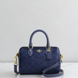 Sac À Bandoulière Coach Satchel Mini Rowan Bleu Marine S
