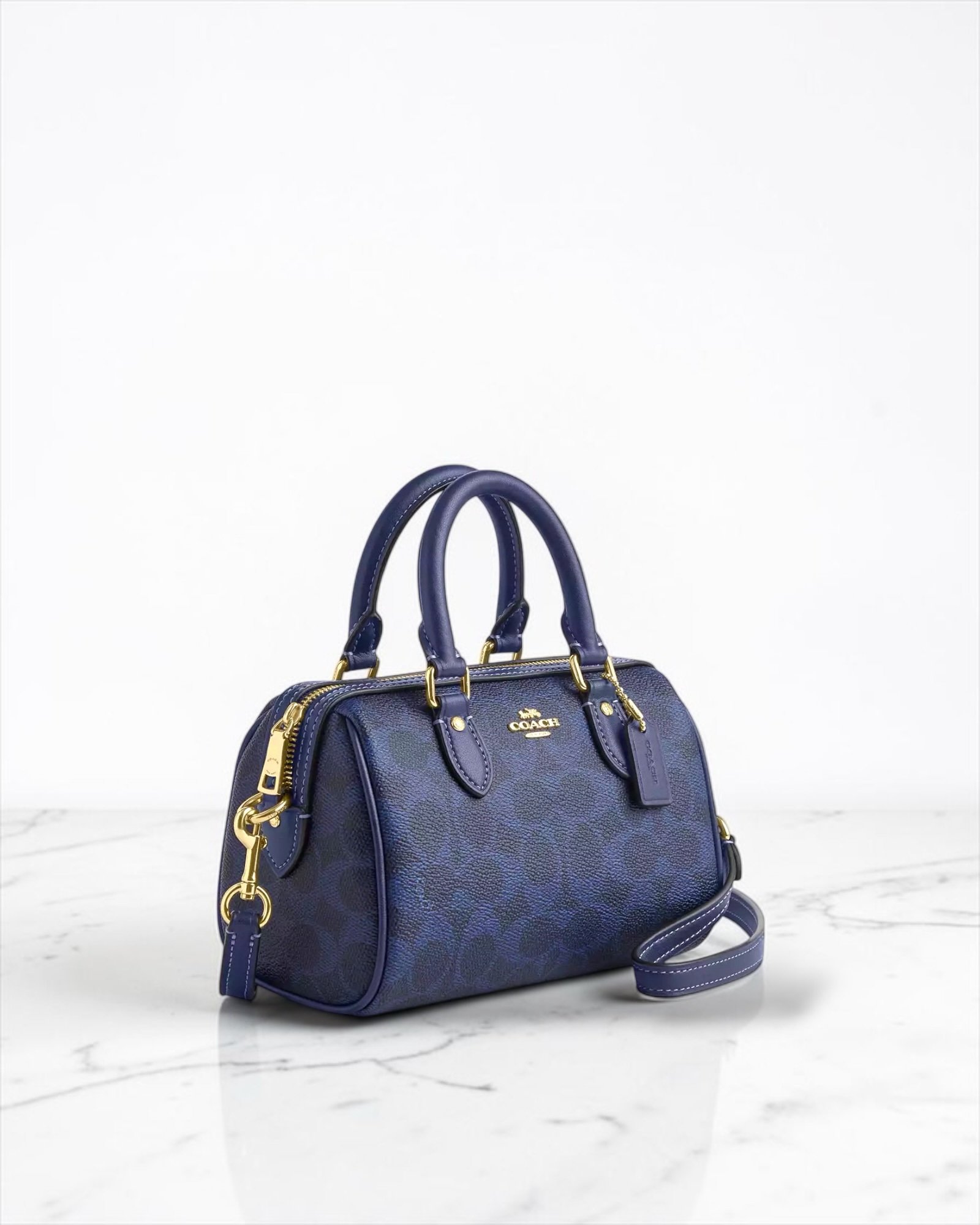 Sac À Bandoulière Coach Satchel Mini Rowan Bleu Marine S – Image 3