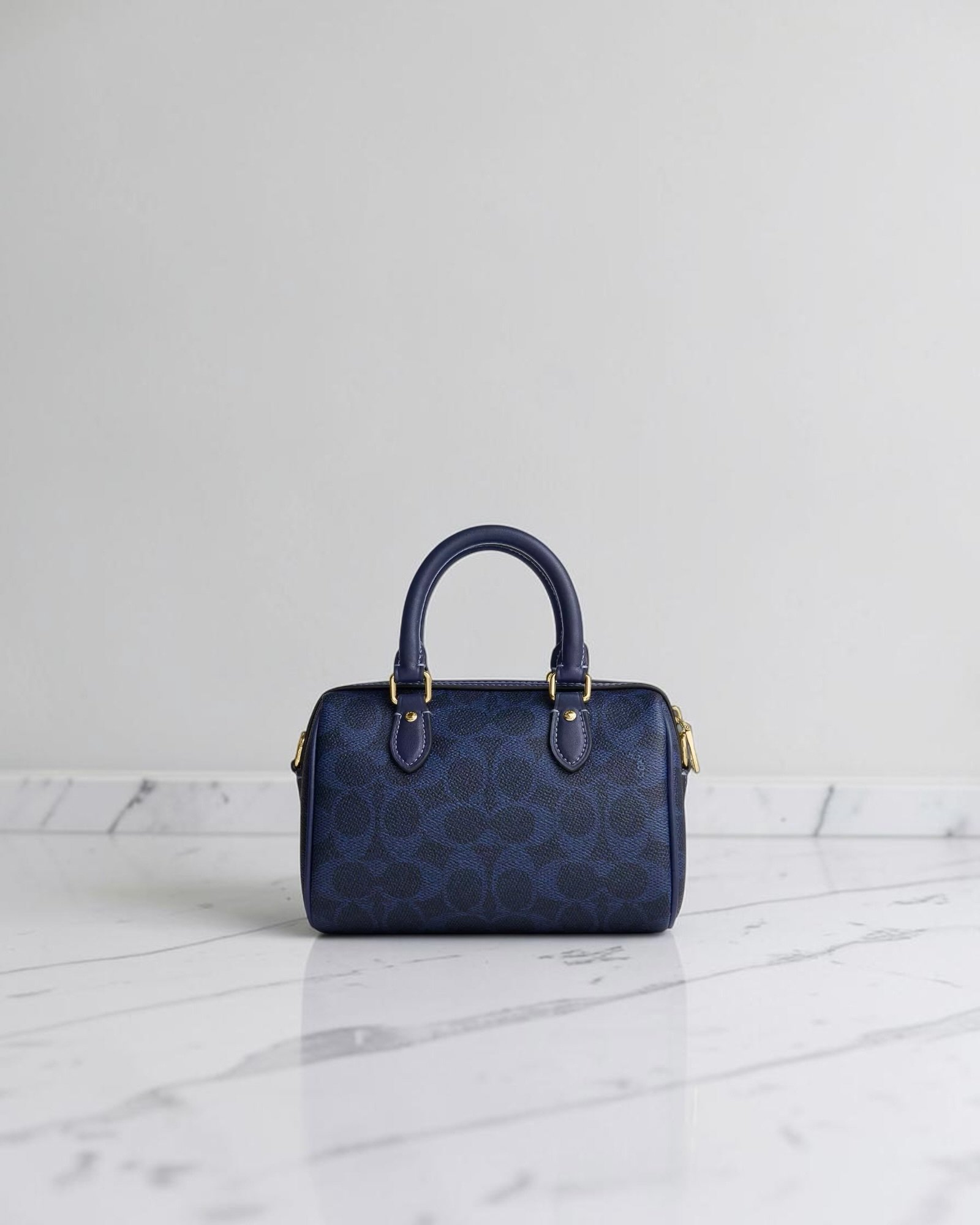 Sac À Bandoulière Coach Satchel Mini Rowan Bleu Marine S – Image 6