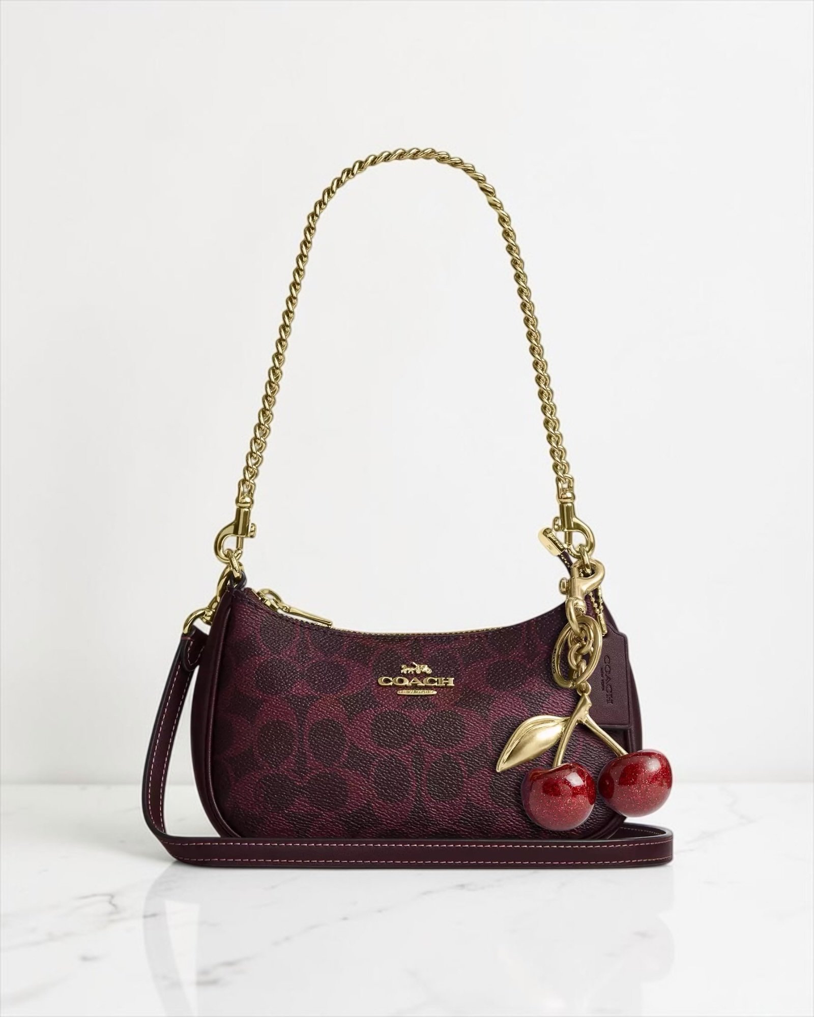 Sac À Bandoulière Coach Teri en Toile Cassis S – Image 4