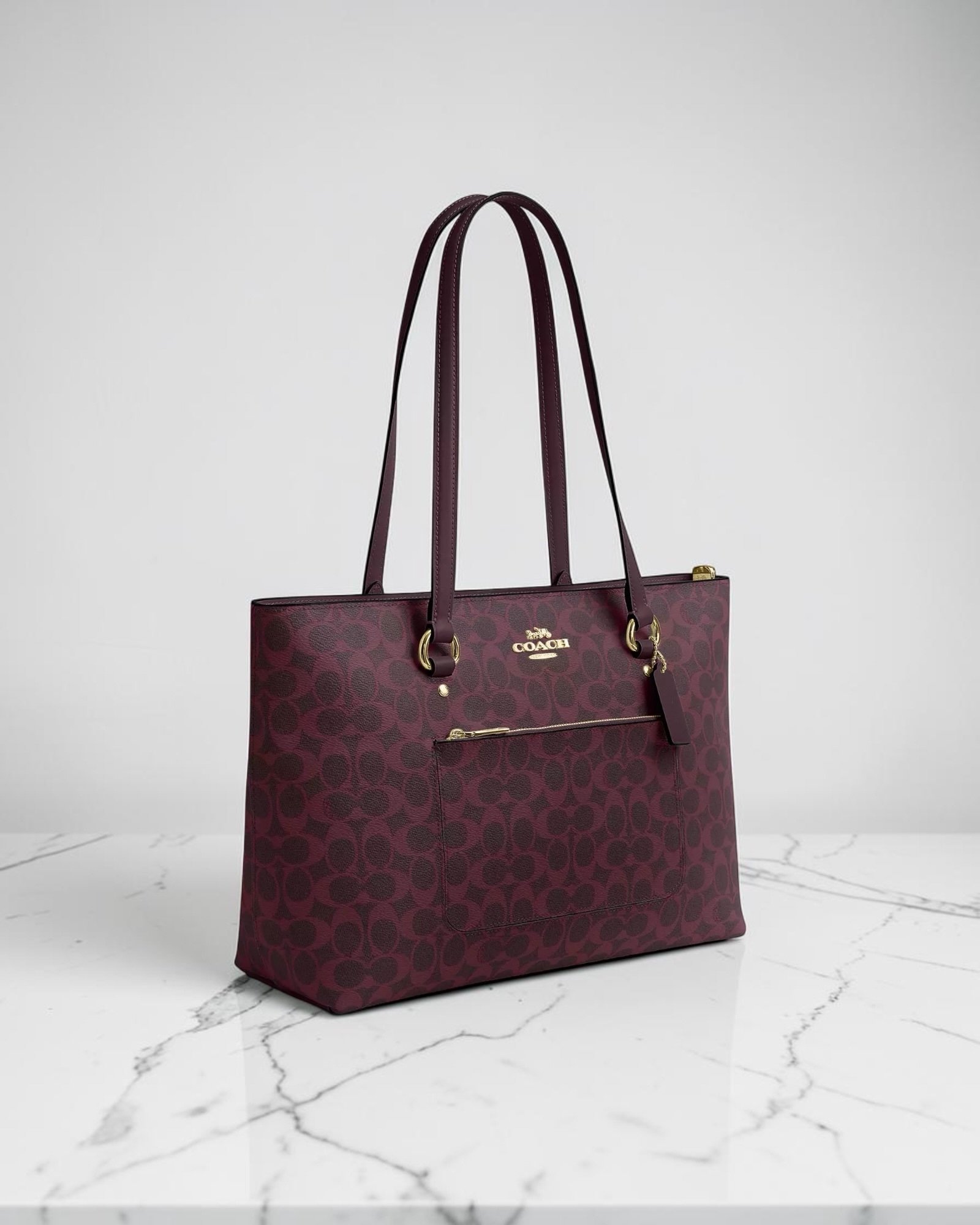 Sac À Cabas Coach Gare Or/Cassis Multi XL – Image 3