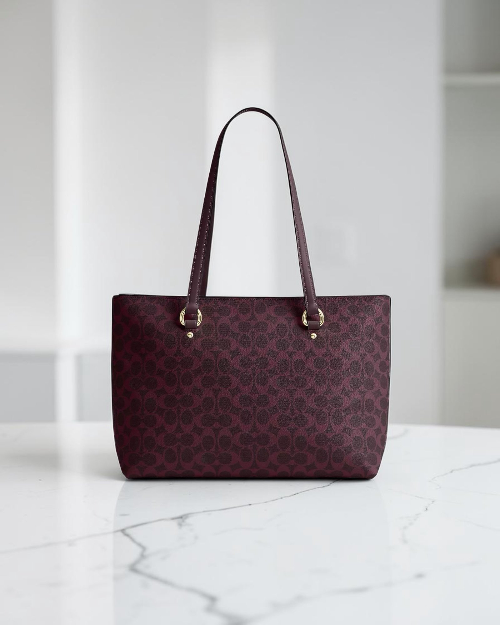 Sac À Cabas Coach Gare Or/Cassis Multi XL – Image 6