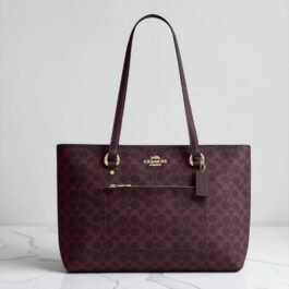 Sac À Cabas Coach Gare Or/Cassis Multi XL